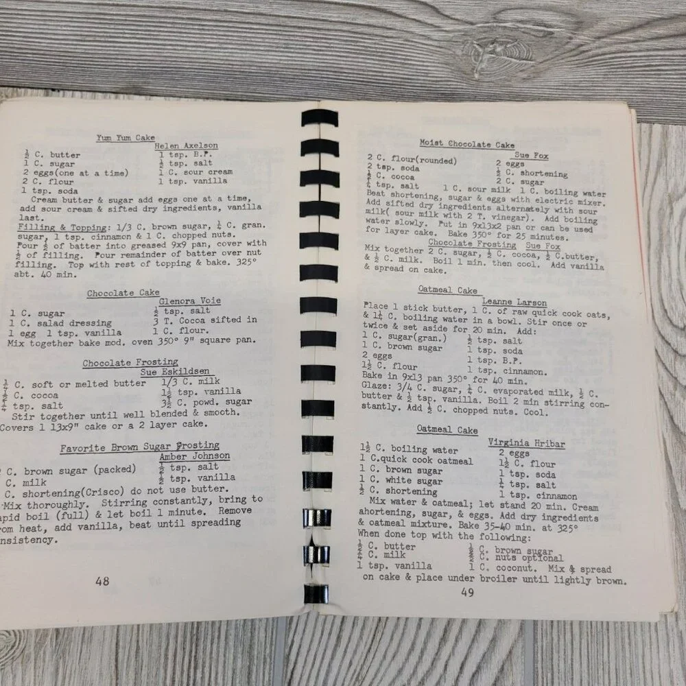 4 Cookbooks Recipe Church School Lutheran Ministry Wisconsin South Dk Kansas Vtg